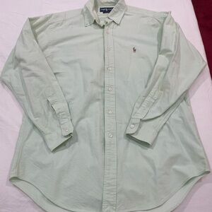 Ralph Lauren Men's Mint Green Button Down Shirt